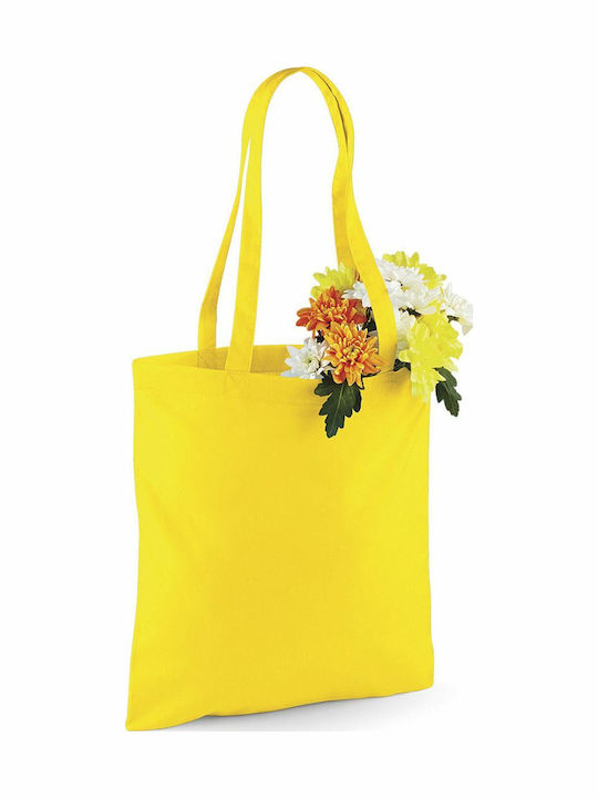 Westford Mill W101 Cotton Shopping Bag in Yellow color