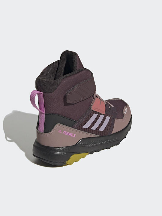 Adidas Kids Waterproof Hiking Boots Terrex Trailmaker COLD.RDY Shadow Maroon / Matt Purple Met. / Pulse Lilac