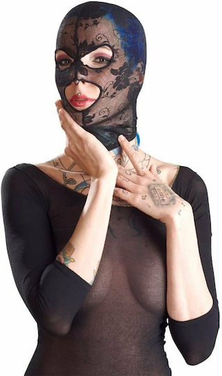 You2Toys Bad Kitty Head Mask Black Lace BDSM Mask in Black Color