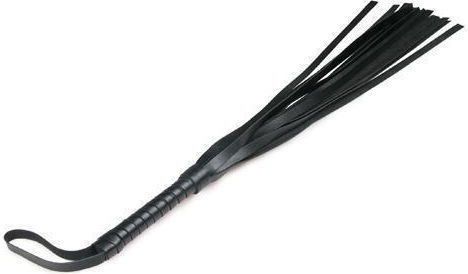 Easytoys Leather Flogger Whip Small Μαστίγιο σε Μαύρο Χρώμα