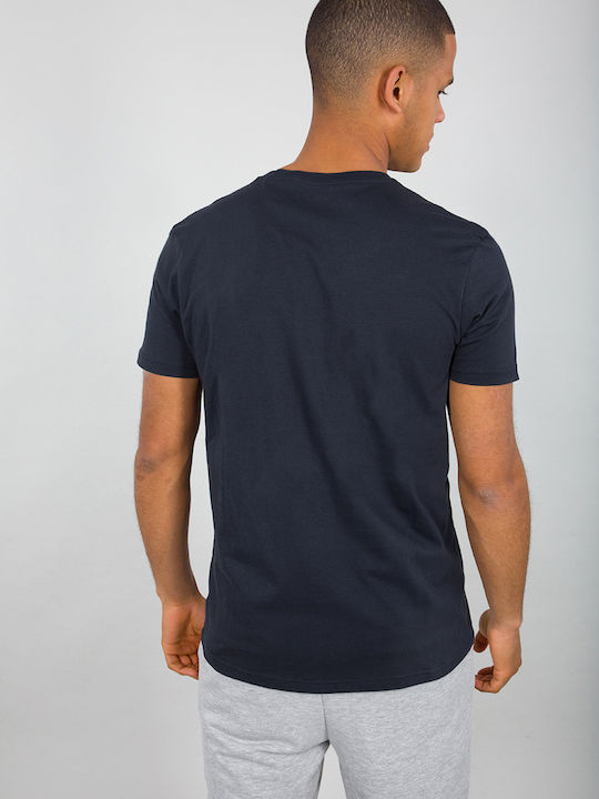 Alpha Industries Vinyl Logo T-shirt Navy Blue