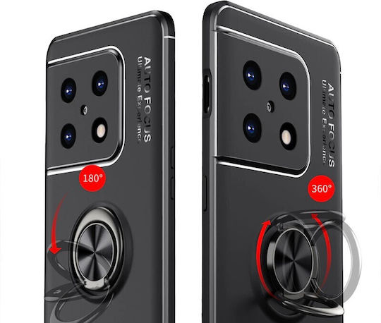 Ancus Autofocus Shockproof Ring Back Cover Σιλικόνης Μαύρο (OnePlus 10 Pro)