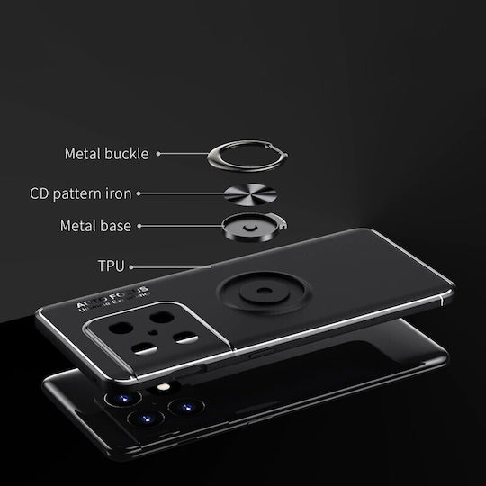 Ancus Autofocus Shockproof Ring Back Cover Σιλικόνης Μαύρο (OnePlus 10 Pro)