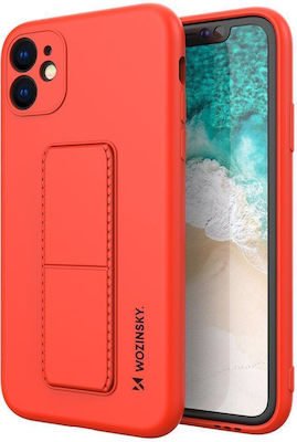 Wozinsky Kickstand Flexible Umschlag Rückseite Silikon Rot (Galaxy A22 5G)