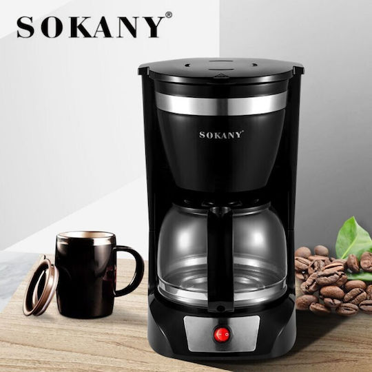 Sokany CM-108S Καφετιέρα Φίλτρου 950W Black