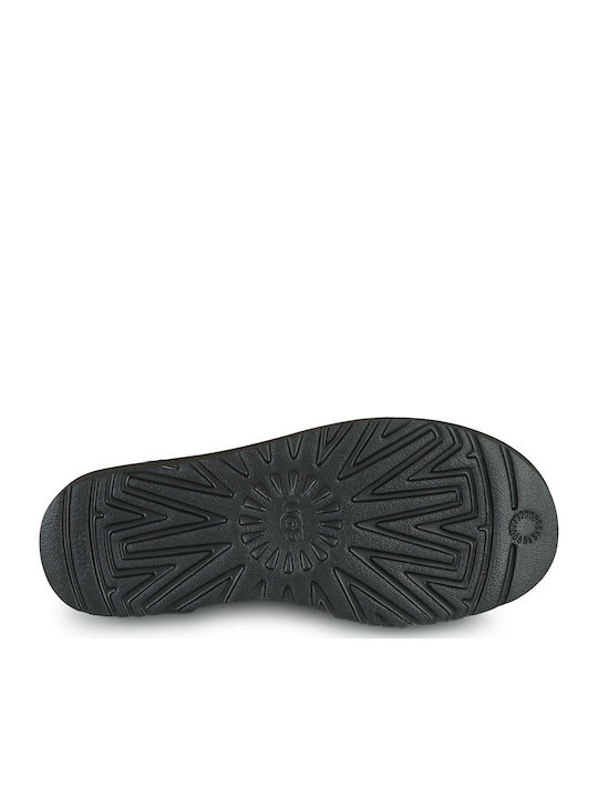 Classic Mini Platform Suede Дамски Ботуши с Козина Черни