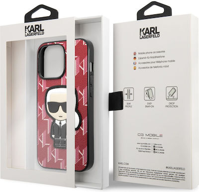 Karl Lagerfeld Monogram Ikonik Задна корица Силикон Червен (iPhone 13 Pro Max) KLHCP13XPMNIKPI