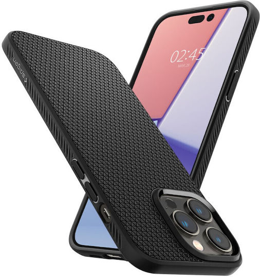 Spigen Liquid Air Back Cover Σιλικόνης Matte Black (iPhone 14 Pro Max)
