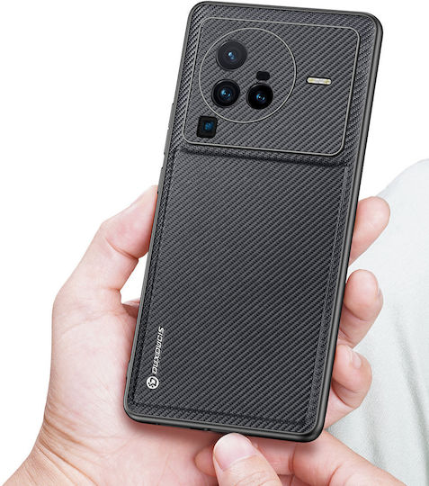Dux Ducis Fino Umschlag Rückseite Kunststoff Schwarz (Vivo X80 Pro)