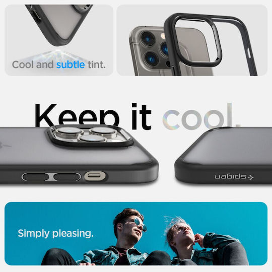 Spigen Ultra Hybrid Back Cover Plastic 2mm Frost Black (iPhone 14 Pro)