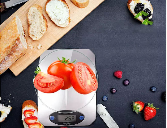 Cantare De Bucatarie Digitală Până La 5kg Albă