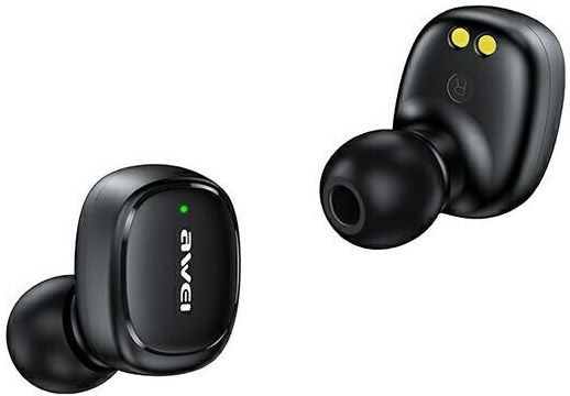 Awei T13 Pro In-ear Bluetooth Handsfree Earphones with Sweat Resistance and Charging Case Black