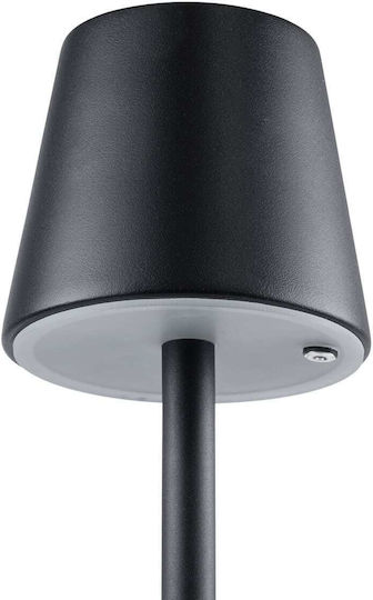 GloboStar Nega Metal Lampă de masă LED cu Abajur Negru și Bază