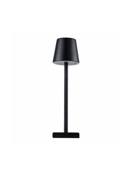 GloboStar Nega Metal Table Lamp LED with Black Shade and Base