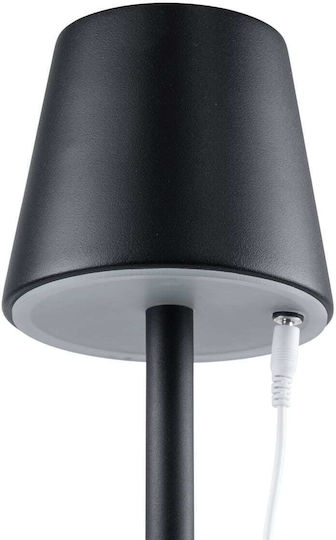 GloboStar Nega Metal Lampă de masă LED cu Abajur Negru și Bază