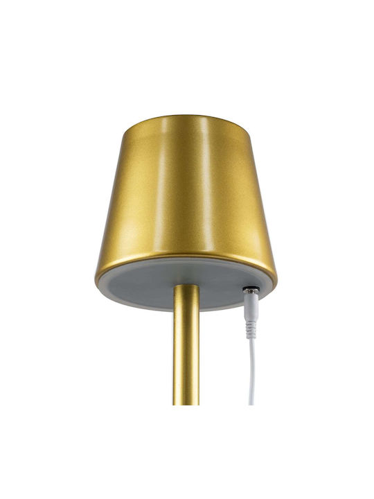 GloboStar Nega Outdoor Desktop LED Lamp 2.2W with Warm White Light IP44 Gold