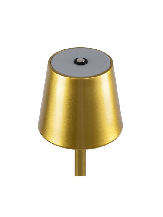 GloboStar Nega Outdoor Desktop LED Lamp 2.2W with Warm White Light IP44 Gold