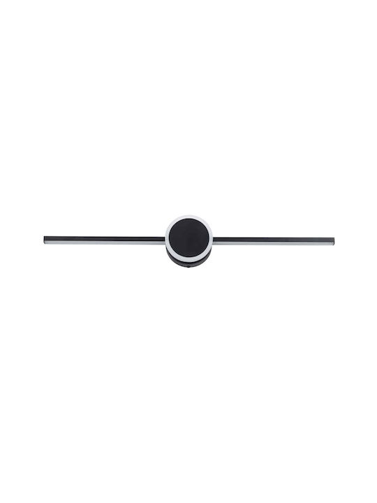 GloboStar Opal Modern Lamp Bathroom with Integrated LED and Natural White Light Black 60x10cm