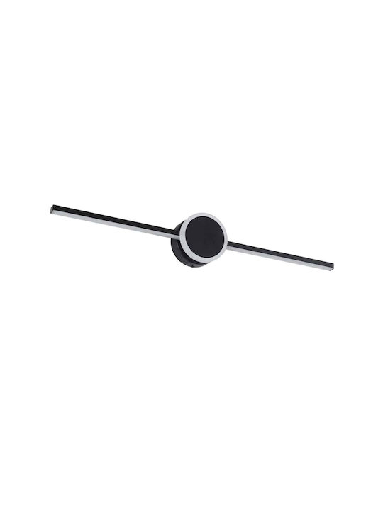 GloboStar Opal Modern Lamp Bathroom with Integrated LED and Natural White Light Black 60x10cm