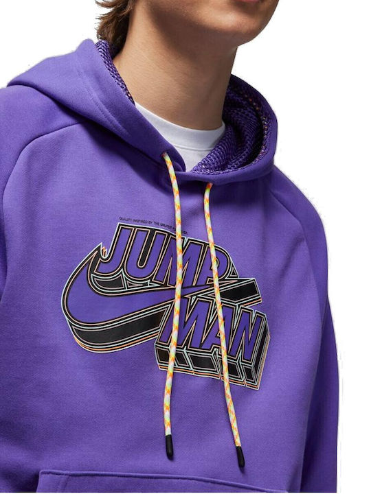 Sweatshirt Fleece with Hood Purple