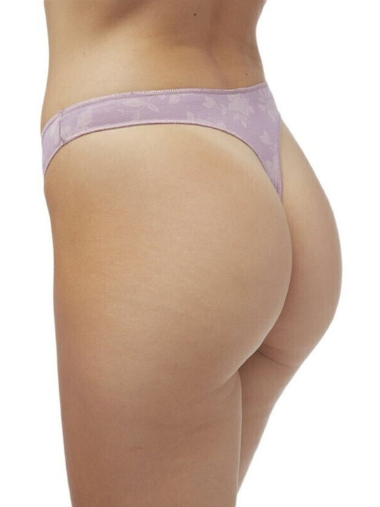 Modal Fimelle Women's String 2Pack Purple