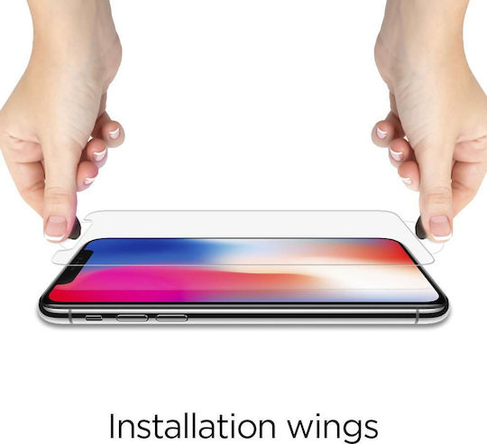 Spigen GLAS.tR Slim Vollflächig gehärtetes Glas (iPhone 14 Pro Max)