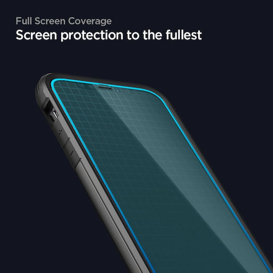 Spigen GLAS.tR Slim Vollflächig gehärtetes Glas (iPhone 14 Pro Max)