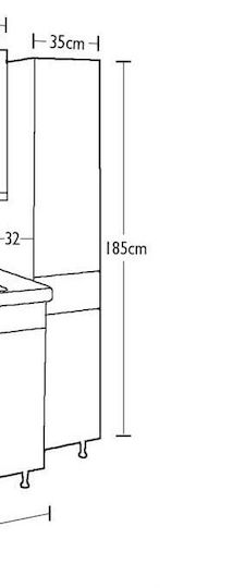 Mabo Apia Waschtisch mit Waschbecken & Spiegel Mattlack L90xB45xH87cm Weiß