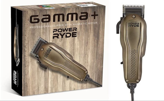 GammaPiu Clipper Power Ryde Επαναφορτιζόμενη Κουρευτική Μηχανή Χρυσή