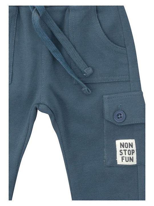 Funky Boys Fabric Cargo Trouser Blue