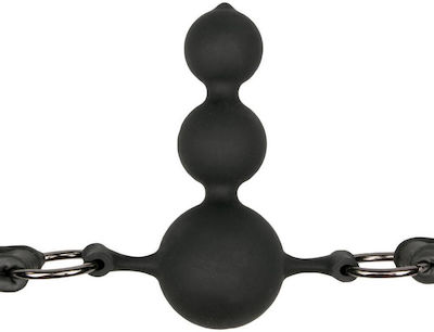 Easytoys Ball Gag with Silicone Beads Knebel in Schwarz Farbe ET273BLK