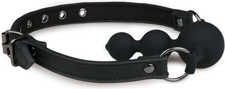 Easytoys Ball Gag with Silicone Beads Φίμωτρο σε Μαύρο Χρώμα