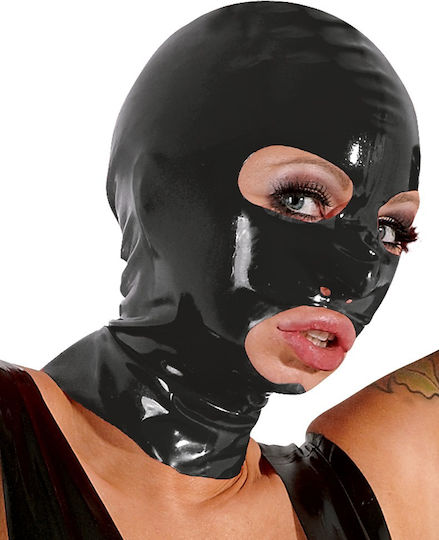 LateX BDSM Μάσκα σε Μαύρο Χρώμα