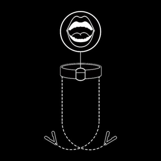 Fetish Submissive Ring Gag Nipple Clamps Kit BDSM în Culoare Negru