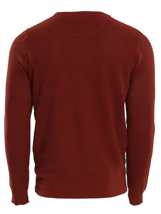 Double Men's Long Sleeve Sweater Copper