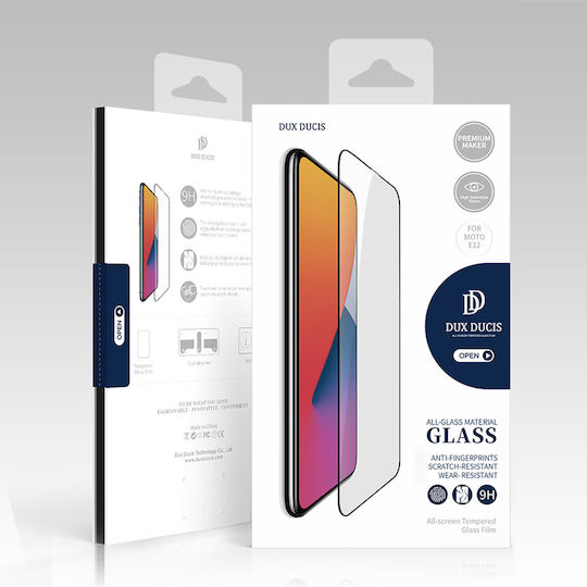 Dux Ducis 10D Full Face Tempered Glass Μαύρο (Motorola Moto E32)