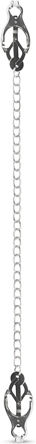 Easytoys Japanese Clover Clamps with Chain Щипки за Зърна в Сребрист Цвят