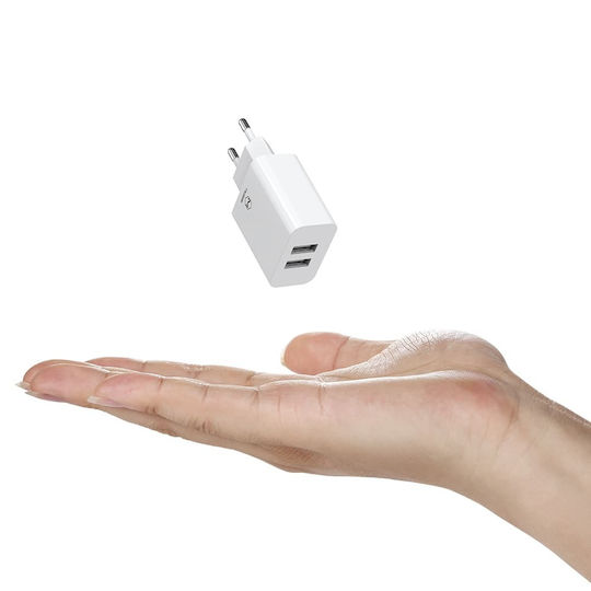 Mcdodo Încărcător cu 2 Porturi USB-A și Cablu USB-C Albς (CH-6721)