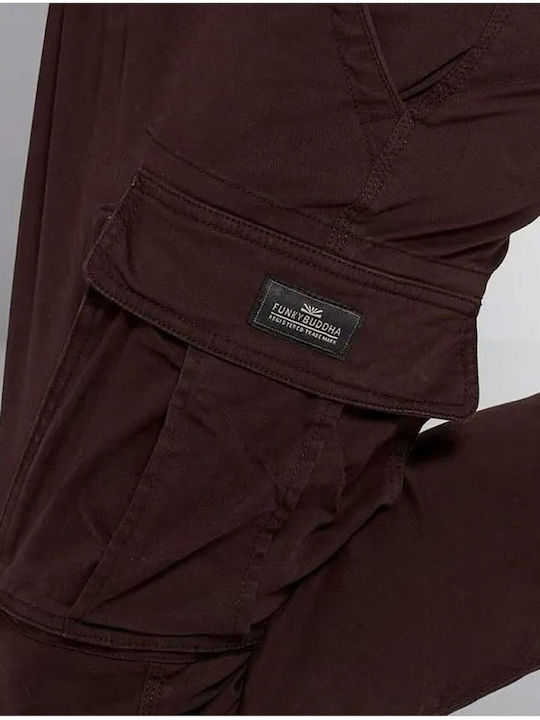 Men's Trousers Cargo in Regular Fit Brown