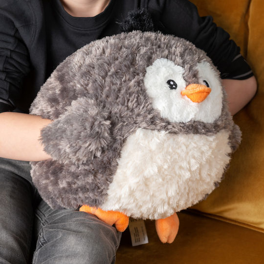 Noxxiez Kinder Wurfkissen Pinguin Grau 35x35cm