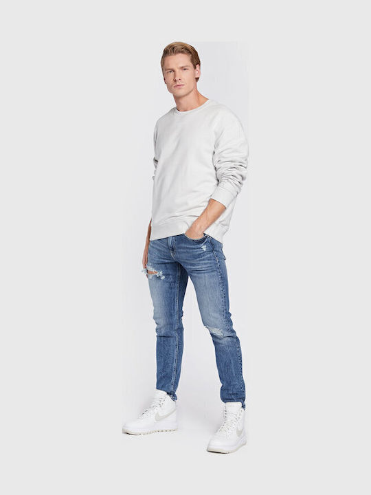 Herren Jeanshose mit Slim Verjüngt Passform Blau