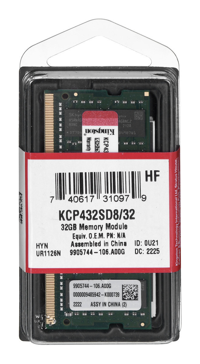 Kingston 32GB DDR4 RAM cu Viteză 3200 pentru Laptop (KCP432SD8/32