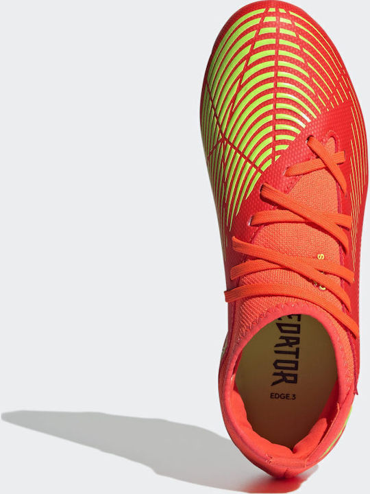Predator Edge 3 Kids Molded Soccer Shoes Solar Red / Solar Green / Core Black