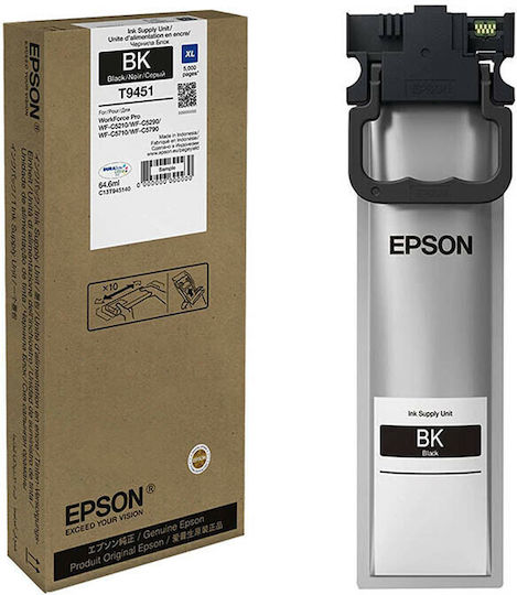 Epson T9451XL Γνήσιο Μελάνι Εκτυπωτή InkJet Μαύρο (C13T945140)