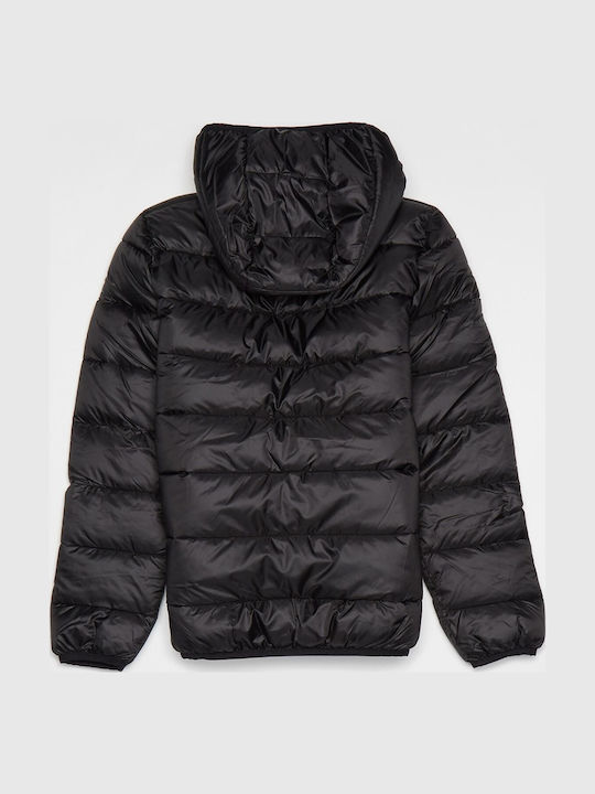 Kids' Sports Jacket Short with Hood Black