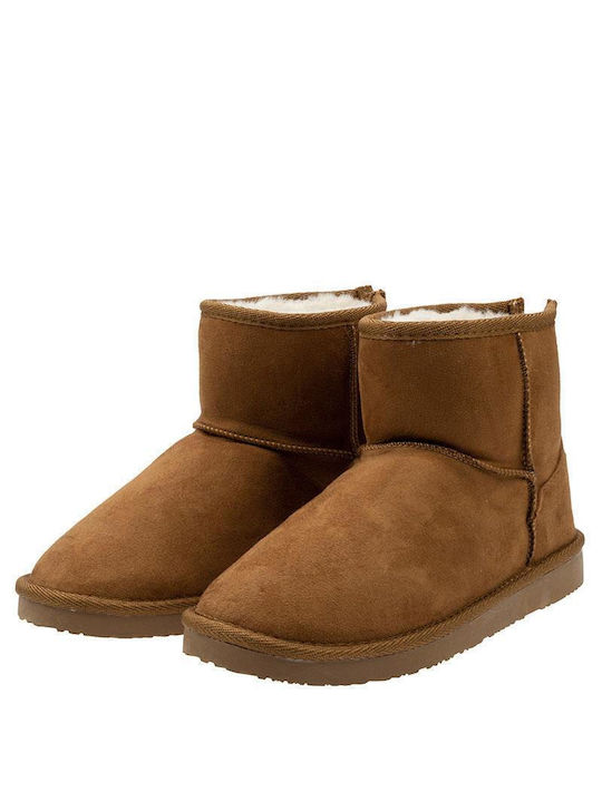 Bowers & Wilkins Kids Suede Boots with Zipper Tabac Brown