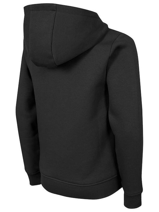 4F Boys Hooded Sweatshirt with Zipper Black