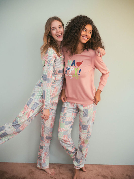 Vamp Set Summer Women's Pajamas Pink