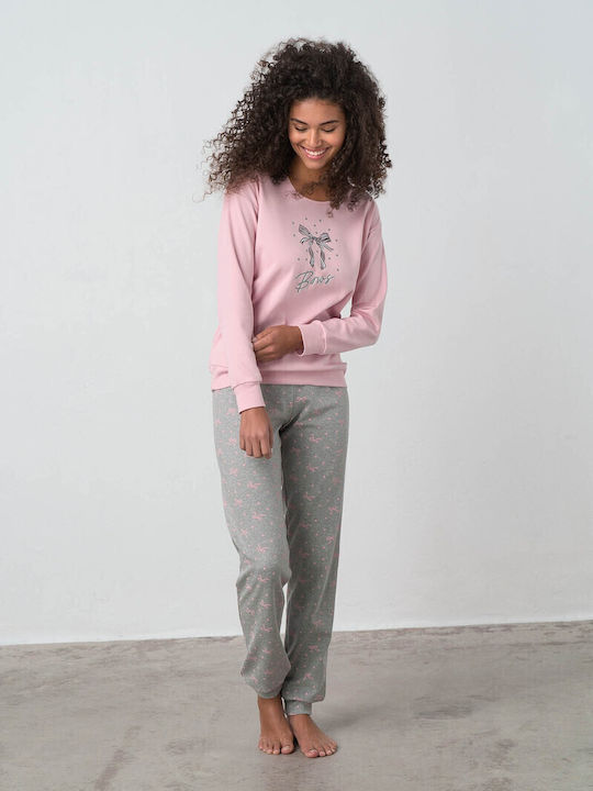 Vamp Sommer Damen Pyjama-Set Rosa
