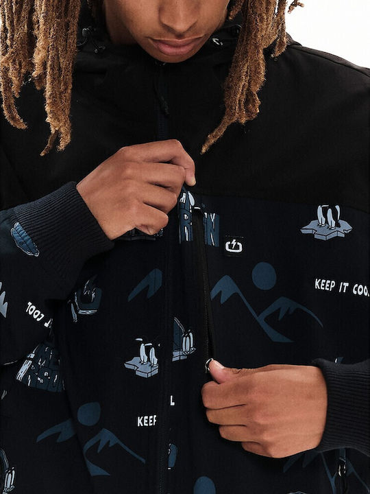 Winter Jacket Bomber Waterproof Off Black